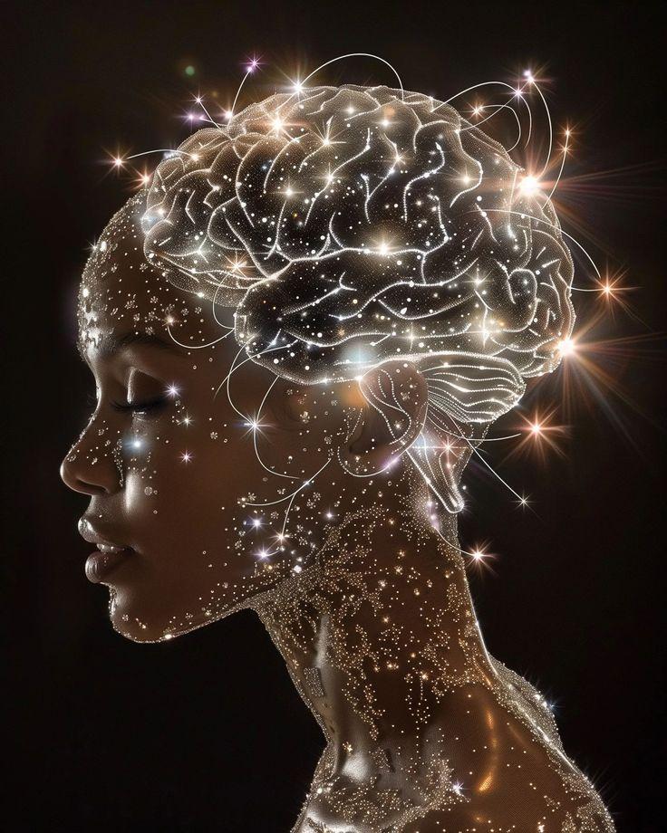 Image cerveau profil femme